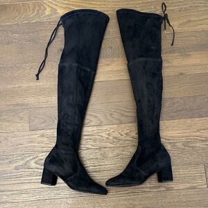 Stuart Weitzman tieland black suede Over-the-Knee Boots
